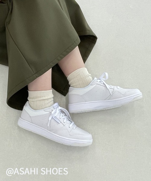 ASAHI SHOES（アサヒシューズ）の「WIMBLEDON/ウィンブルドン スニーカー(W/B 050)（スニーカー・メンズ・ホワイト×ホワイト/ホワイト×ブラック/ブラック・21.0cm/22.0cm/22.5cm/23.0cm/23.5cm/24.0cm/24.5cm/25.0cm/25.5cm/26.0cm/26.5cm/27.0cm/28.0cm/21.5cm）」の5枚目の写真