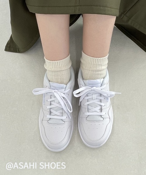 ASAHI SHOES（アサヒシューズ）の「WIMBLEDON/ウィンブルドン スニーカー(W/B 050)（スニーカー・メンズ・ホワイト×ホワイト/ホワイト×ブラック/ブラック・21.0cm/22.0cm/22.5cm/23.0cm/23.5cm/24.0cm/24.5cm/25.0cm/25.5cm/26.0cm/26.5cm/27.0cm/28.0cm/21.5cm）」の6枚目の写真