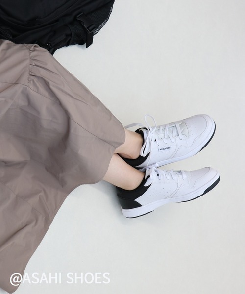 ASAHI SHOES（アサヒシューズ）の「WIMBLEDON/ウィンブルドン スニーカー(W/B 050)（スニーカー・メンズ・ホワイト×ホワイト/ホワイト×ブラック/ブラック・21.0cm/22.0cm/22.5cm/23.0cm/23.5cm/24.0cm/24.5cm/25.0cm/25.5cm/26.0cm/26.5cm/27.0cm/28.0cm/21.5cm）」の14枚目の写真