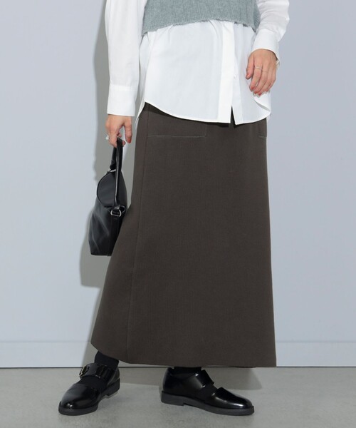 BEAMS HEART（ビームスハート）の「スウェットライク ニットスカート（スカート・レディース・チャコールグレー/ホワイト系その他5/オリーブ/ブルー・FREE）」の22枚目の写真