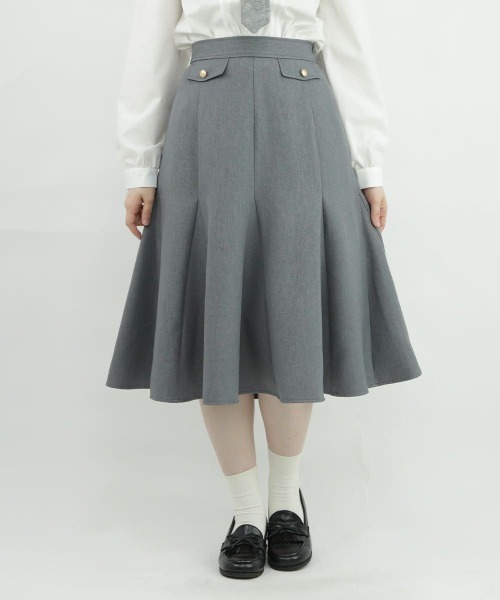 F i.n.t（フィント）の「【セットアップ対応】フラップデザインナローフレアースカート/fint（スカート・レディース・ピンクベージュ/グレー・FREE）」の7枚目の写真