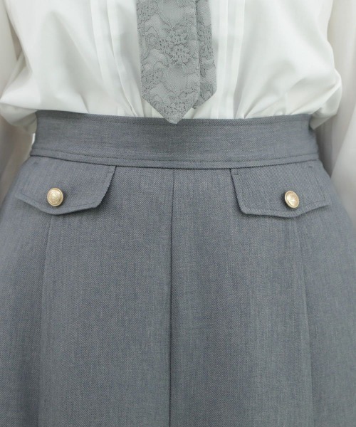 F i.n.t（フィント）の「【セットアップ対応】フラップデザインナローフレアースカート/fint（スカート・レディース・ピンクベージュ/グレー・FREE）」の9枚目の写真