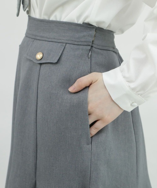 F i.n.t（フィント）の「【セットアップ対応】フラップデザインナローフレアースカート/fint（スカート・レディース・ピンクベージュ/グレー・FREE）」の11枚目の写真