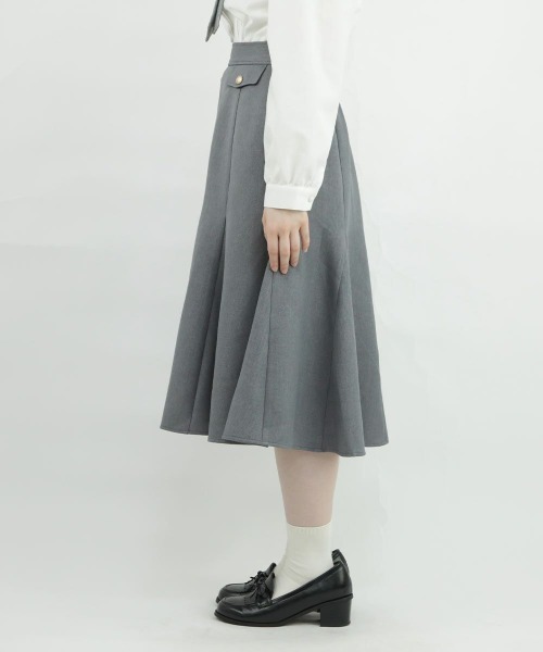 F i.n.t（フィント）の「【セットアップ対応】フラップデザインナローフレアースカート/fint（スカート・レディース・ピンクベージュ/グレー・FREE）」の14枚目の写真