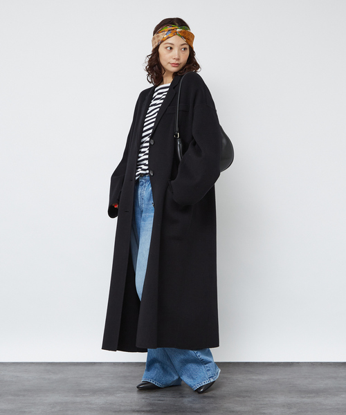 Rouge vif(ルージュヴィフ)の「ウールカシミヤリバーロングコート(チェスターコート・レディース・ブラック・フリー)」の7枚目の写真