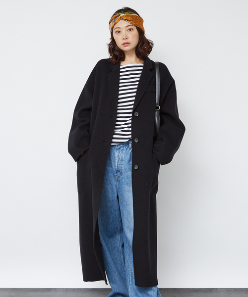 Rouge vif(ルージュヴィフ)の「ウールカシミヤリバーロングコート(チェスターコート・レディース・ブラック・フリー)」の12枚目の写真