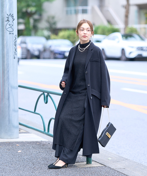 Rouge vif(ルージュヴィフ)の「ウールカシミヤリバーロングコート(チェスターコート・レディース・ブラック・フリー)」の17枚目の写真