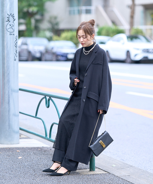 Rouge vif(ルージュヴィフ)の「ウールカシミヤリバーロングコート(チェスターコート・レディース・ブラック・フリー)」の18枚目の写真