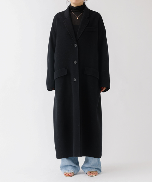 Rouge vif(ルージュヴィフ)の「ウールカシミヤリバーロングコート(チェスターコート・レディース・ブラック・フリー)」の19枚目の写真