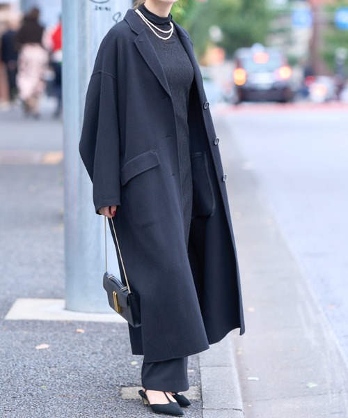 Rouge vif(ルージュヴィフ)の「ウールカシミヤリバーロングコート(チェスターコート・レディース・ブラック・フリー)」の22枚目の写真