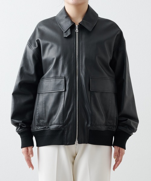 Whim Gazette（ウィムガゼット）の「【GEMINI】レザーブルゾン