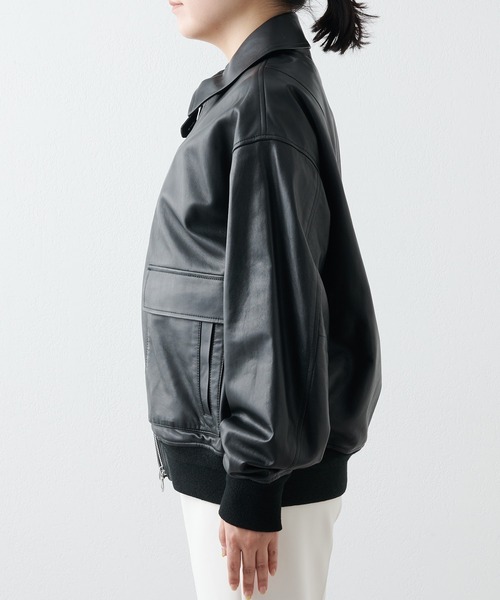 Whim Gazette（ウィムガゼット）の「【GEMINI】レザーブルゾン