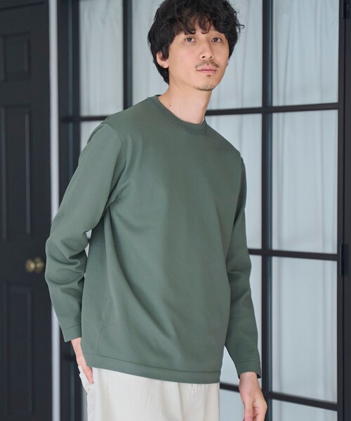 RONEL(ロネル)の「ライトウェイトクルーネックニット(ニット/セーター・メンズ・ブラック/オリーブ/ダークブラウン・M/L/S)」の3枚目の写真