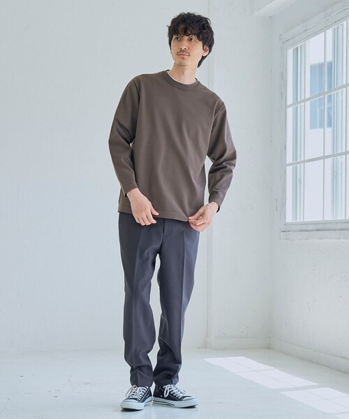 RONEL(ロネル)の「ライトウェイトクルーネックニット(ニット/セーター・メンズ・ブラック/オリーブ/ダークブラウン・M/L/S)」の20枚目の写真