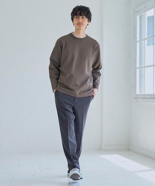 RONEL(ロネル)の「ライトウェイトクルーネックニット(ニット/セーター・メンズ・ブラック/オリーブ/ダークブラウン・M/L/S)」の22枚目の写真
