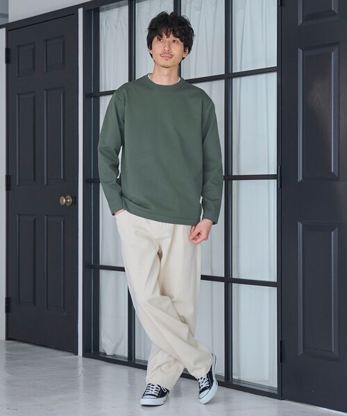 RONEL(ロネル)の「ライトウェイトクルーネックニット(ニット/セーター・メンズ・ブラック/オリーブ/ダークブラウン・M/L/S)」の16枚目の写真