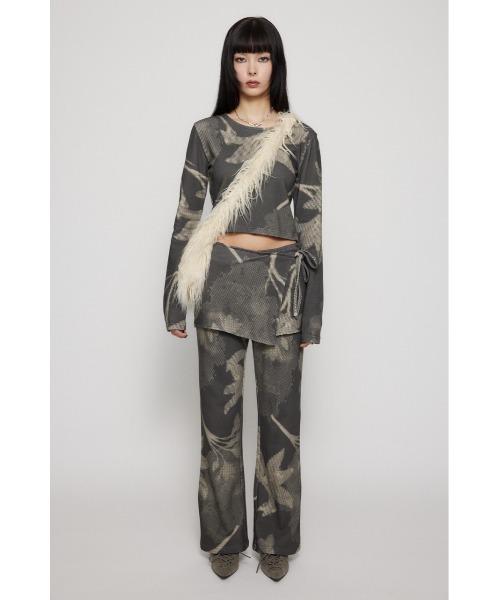 LAGUA GEM（ラグアジェム）の「BOLD GRAPHIC パンツ（スウェットパンツ・レディース・チャコールグレー/ブラウン・SMALL/MEDIUM）」の21枚目の写真