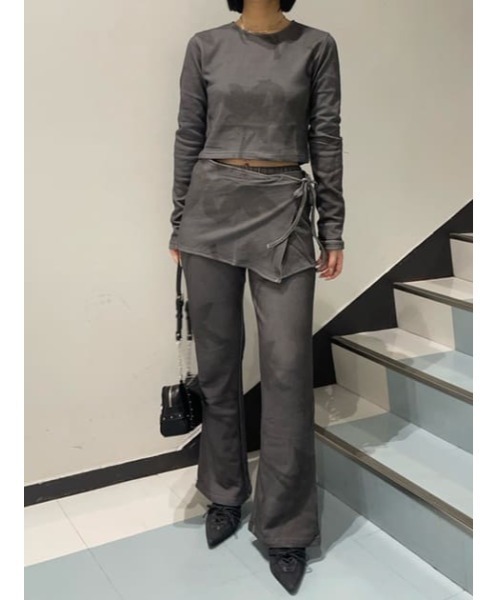 LAGUA GEM（ラグアジェム）の「BOLD GRAPHIC パンツ（スウェットパンツ・レディース・チャコールグレー/ブラウン・SMALL/MEDIUM）」の13枚目の写真