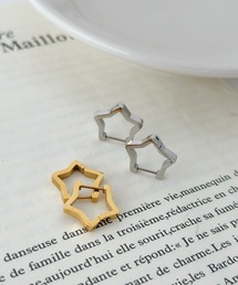 シンプル スターフープピアス/ステンレス-simple star hoop pierce-