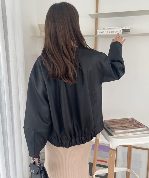 【セール】【Eclat one】 マシュマロコーティング レザー見え ブルゾン(ブルゾン)|Eclat one(エクラワン) 【セール】【Eclat one】 マシュマロコーティング レザー見え ブルゾン(ブルゾン)|Eclat one(エクラワン)