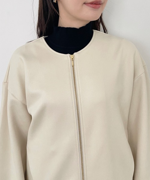 【セール】【Eclat one】 マシュマロコーティング レザー見え ブルゾン(ブルゾン)|Eclat one(エクラワン) 【セール】【Eclat one】 マシュマロコーティング レザー見え ブルゾン(ブルゾン)|Eclat one(エクラワン)