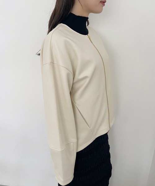 【セール】【Eclat one】 マシュマロコーティング レザー見え ブルゾン(ブルゾン)|Eclat one(エクラワン) 【セール】【Eclat one】 マシュマロコーティング レザー見え ブルゾン(ブルゾン)|Eclat one(エクラワン)