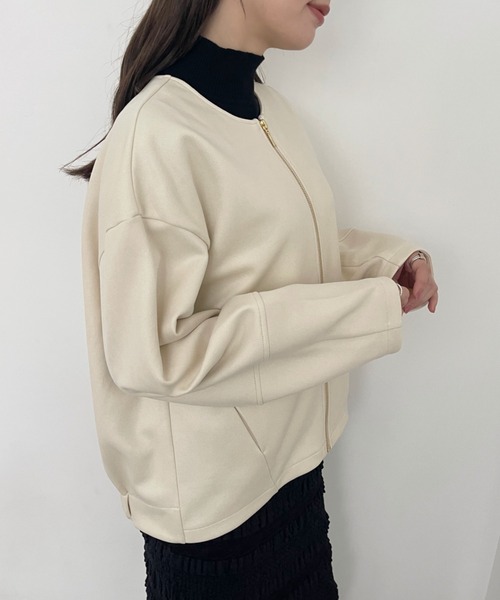 【セール】【Eclat one】 マシュマロコーティング レザー見え ブルゾン(ブルゾン)|Eclat one(エクラワン) 【セール】【Eclat one】 マシュマロコーティング レザー見え ブルゾン(ブルゾン)|Eclat one(エクラワン)