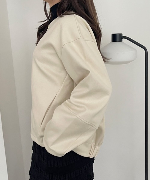 【セール】【Eclat one】 マシュマロコーティング レザー見え ブルゾン(ブルゾン)|Eclat one(エクラワン) 【セール】【Eclat one】 マシュマロコーティング レザー見え ブルゾン(ブルゾン)|Eclat one(エクラワン)