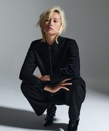 ARMANI EXCHANGE | 【A|X アルマーニ エクスチェンジ】ラインストーン　ブラックデニムブルゾン(ブルゾン)