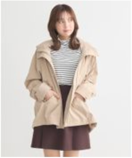 earth music&ecology（アースミュージックアンドエコロジー）の「マウンテンパーカー（マウンテンパーカー・レディース・ブラック/カーキ/ベージュ・FREE）」の6枚目の写真