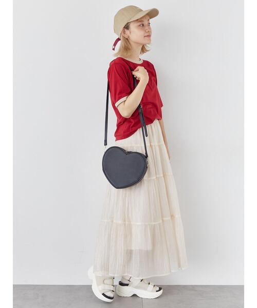 ehka sopo（エヘカソポ）の「ハート型ミニショルダーバッグ（ハンドバッグ・レディース・シルバー/キナリ/ブラック・F）」の13枚目の写真