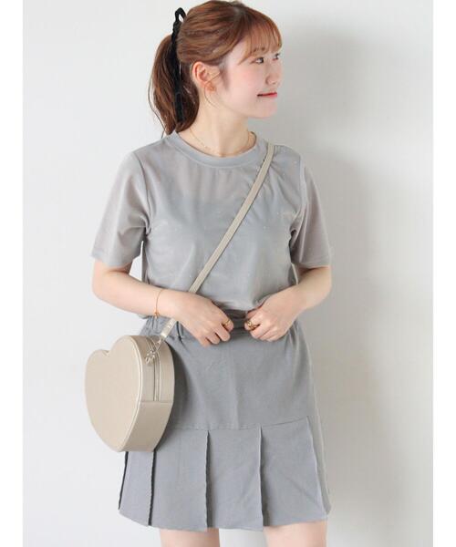 ehka sopo（エヘカソポ）の「ハート型ミニショルダーバッグ（ハンドバッグ・レディース・シルバー/キナリ/ブラック・F）」の21枚目の写真