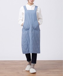 and it_(アンドイット)の撥水キルト×裏ボアサロペット型エプロン(エプロン)