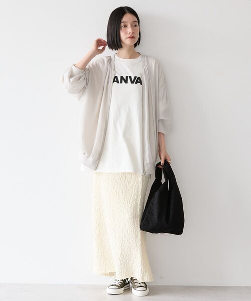 AMERICAN HOLIC(アメリカンホリック)の「CANVASロゴカットプルオーバー(Tシャツ/カットソー・レディース・オフホワイト/ブラック・M/L)」の8枚目の写真