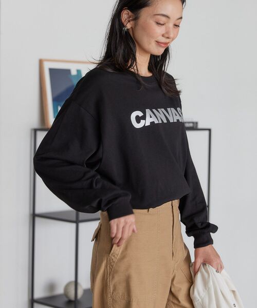 AMERICAN HOLIC(アメリカンホリック)の「CANVASロゴカットプルオーバー(Tシャツ/カットソー・レディース・オフホワイト/ブラック・M/L)」の10枚目の写真