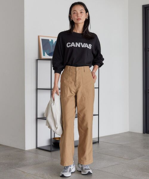 AMERICAN HOLIC(アメリカンホリック)の「CANVASロゴカットプルオーバー(Tシャツ/カットソー・レディース・オフホワイト/ブラック・M/L)」の12枚目の写真