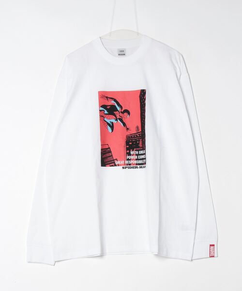 MARVEL(マーベル)の「マーベル MARVEL ロングTシャツ(Tシャツ/カットソー・メンズ・ブラック/ホワイト・LL/3L/S/M/L)」の1枚目の写真