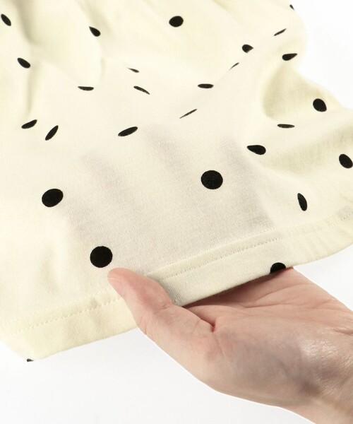 BRANSHES（ブランシェス）の「肩リボンカットソーワンピース（ワンピース・キッズ・アイボリー/ラベンダー・110/120/100/130/90/140/150）」の5枚目の写真