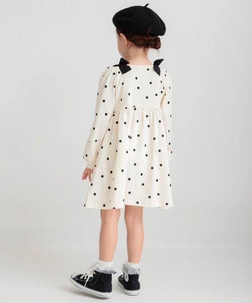 BRANSHES（ブランシェス）の「肩リボンカットソーワンピース（ワンピース・キッズ・アイボリー/ラベンダー・110/120/100/130/90/140/150）」の15枚目の写真