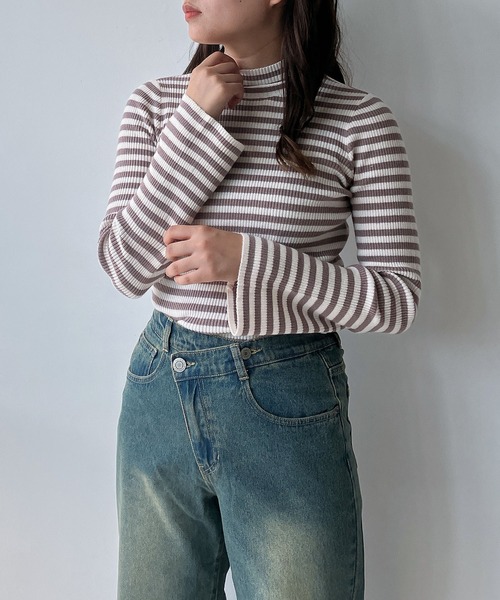 AS KNOW AS plus（アズノゥアズプラス）の「◇フレアスリーブ ハイネックリブニットプルオーバー（ニット/セーター・レディース・ブラウン系その他/ブラック/アイボリー/シルバー系/ピンク系/ブラック系その他/ボルドー・FREE）」の15枚目の写真