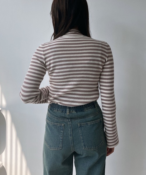 AS KNOW AS plus（アズノゥアズプラス）の「◇フレアスリーブ ハイネックリブニットプルオーバー（ニット/セーター・レディース・ブラウン系その他/ブラック/アイボリー/シルバー系/ピンク系/ブラック系その他/ボルドー・FREE）」の17枚目の写真