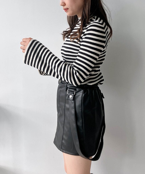 AS KNOW AS plus（アズノゥアズプラス）の「◇フレアスリーブ ハイネックリブニットプルオーバー（ニット/セーター・レディース・ブラウン系その他/ブラック/アイボリー/シルバー系/ピンク系/ブラック系その他/ボルドー・FREE）」の11枚目の写真