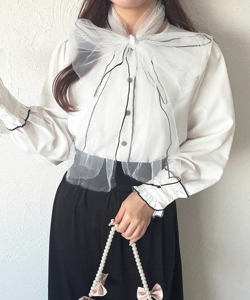 セール】チュールボウタイブラウス【ZOZOTOWN限定アイテム】（シャツ