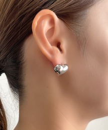 ハートモチーフピアス(両耳用)