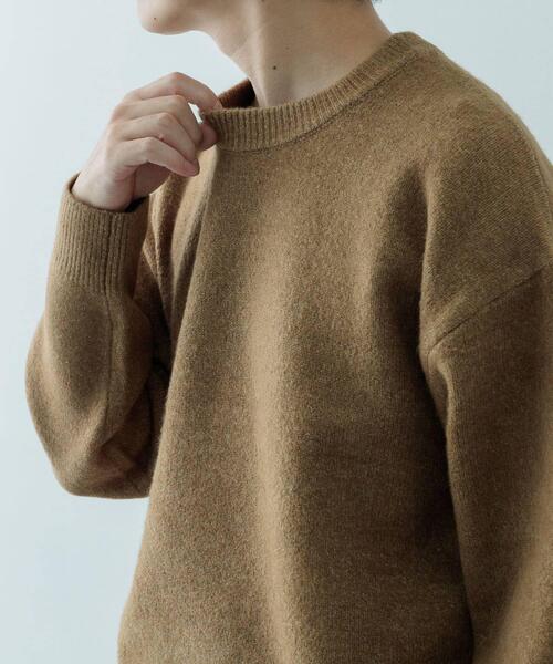 ITEMS URBANRESEARCH(アイテムズ アーバンリサーチ)の「クルーネック メランジニット プルオーバー(ニット/セーター・メンズ・ベージュ/チャコールグレー/グレー/カーキ・LARGE/MEDIUM)」の19枚目の写真