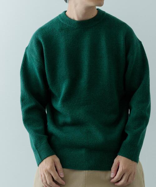 ITEMS URBANRESEARCH（アイテムズ アーバンリサーチ）の「クルーネック メランジニット プルオーバー（ニット/セーター・メンズ・ベージュ/チャコールグレー/グレー/カーキ・LARGE/MEDIUM）」の11枚目の写真