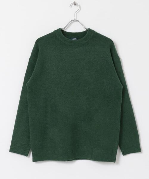 ITEMS URBANRESEARCH（アイテムズ アーバンリサーチ）の「クルーネック メランジニット プルオーバー（ニット/セーター・メンズ・ベージュ/チャコールグレー/グレー/カーキ・LARGE/MEDIUM）」の14枚目の写真