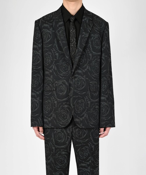 LAD MUSICIAN(ラッドミュージシャン)の「ROSE STANDARD 1B JACKET(テーラードジャケット・メンズ・ブラック×グレー・46/44/42)」の2枚目の写真