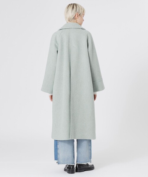 LOVELESS（ラブレス）の「ウールボンディングオーバーコート（チェスターコート・レディース・グリーン/ベージュ系その他/チャコールグレー・34/36）」の8枚目の写真
