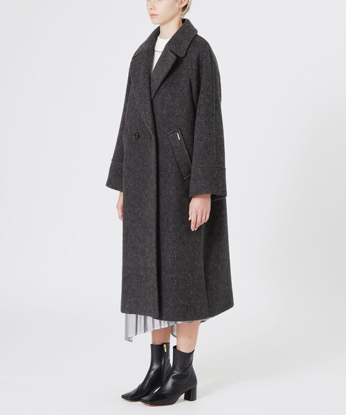 LOVELESS（ラブレス）の「ウールボンディングオーバーコート（チェスターコート・レディース・グリーン/ベージュ系その他/チャコールグレー・34/36）」の11枚目の写真